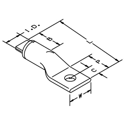 3M Scotchlok Aluminum One Hole Lug 40016 up to 35 kV 6 AWG Gray - Caliber Tooling