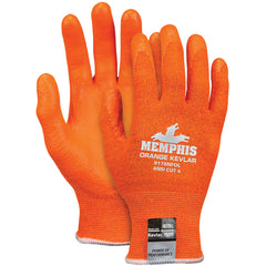 MCR Safety Cut Pro Glove - 13 Gauge Orange Kevlar/Synthetic - Nitrile Foam Coated Palm - Size Medium - Caliber Tooling