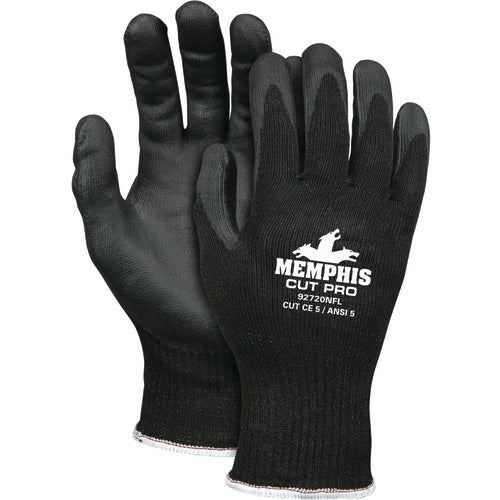 MCR Safety Cut Pro Glove - 10 Gauge HyperMax Shell - Nitrile Foam Coated Palm and Fingertips - Size Large - Caliber Tooling