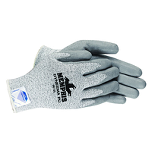 MCR Safety Cut Pro Gloves - 13 Gauge Dyneema Diamond Technology - PU Palm Coating - Size Medium - Caliber Tooling