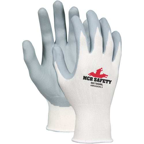 White Shell/Gray Nitrile Coat S