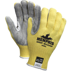 MCR Safety Cut Pro Gloves - 7 Gauge Kevlar Shell - Leather Palm - Size Medium - Caliber Tooling