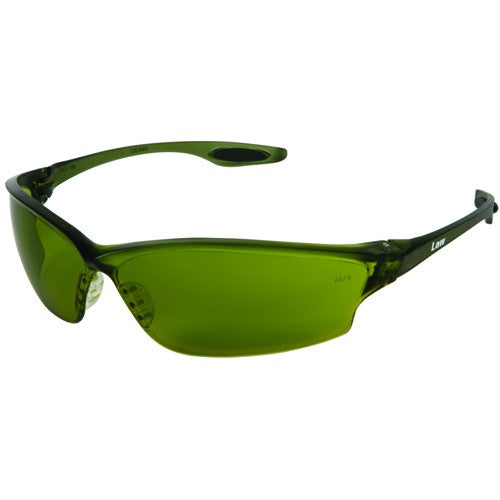 Safety Glasses - Green Filter 3.0 Lens - Green Frame - LW2 Style - Caliber Tooling