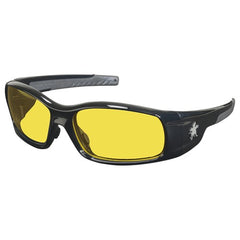 Safety Glasses - Black Frame-Amber Lens - SR1 Style - Caliber Tooling