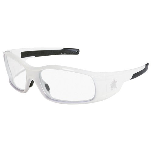 Safety Glasses - White Frame-Clear Lens - SR1 Style - Caliber Tooling