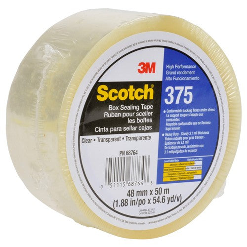 Scotch Box Sealing Tape 375 Clear 48 mm × 50 m - Caliber Tooling