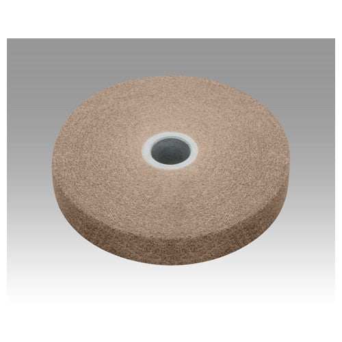 Scotch-Brite EXL Unitized Wheel XL-UW 6A Medium 4″ × 1/4″ × 1/4″ - Caliber Tooling