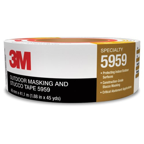 3M Outdoor Masking and Stucco Tape 5959 Red 48 mm × 41.1 m 12.0 mil Conveniently Packaged - Caliber Tooling