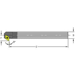 E12S SDXCL3 Solid Carbide Boring Bar w/Coolant - Caliber Tooling