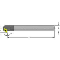 E12S SDXCR3 Solid Carbide Boring Bar w/Coolant - Caliber Tooling