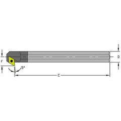 E10S SDXCL2 Coolant Thru Carbide Boring Bar - Caliber Tooling