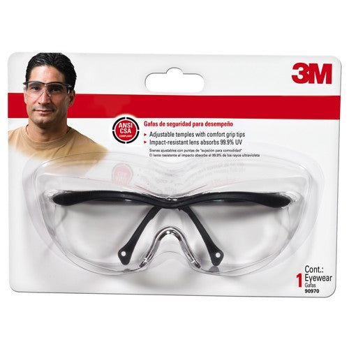 3M Safety Eyewear 90970H1-C Black Clear Lens Anti-Scratch - Caliber Tooling