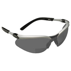 ‎3M BX Reader Protective Eyewear 11378-00000-20 Gray Lens Silver Frame +2.0 Diopter - Caliber Tooling