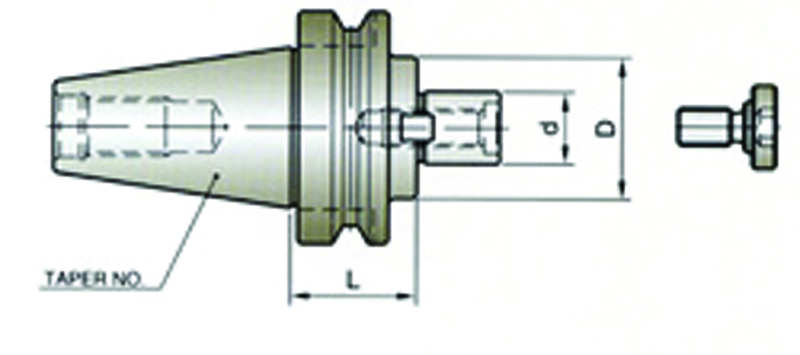 1-1/2 BT50 SHELL MILL HLDR EM - Caliber Tooling