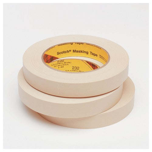 3M High Performance Masking Tape 232 Tan 12 mm × 55 m 6.3 mil - Caliber Tooling