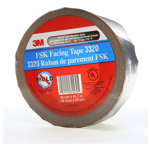 48 mm × 45.7 m FSK Facing Tape Silver Alt Mfg # 31530 - Caliber Tooling