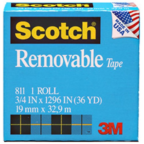 Scotch Removable Tape 811 1″ × 2592″ Boxed - Caliber Tooling