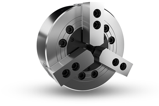 Auto Strong VA Series 3-jaw wedge type non through-hole power chuck (adapter included) - Part # V-210A8 - Exact Industrial Supply