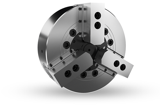 Auto Strong VRA Series Non through-hole power chuck for vertical lathe (adapter included) - Part # V-215RA11 - Exact Industrial Supply