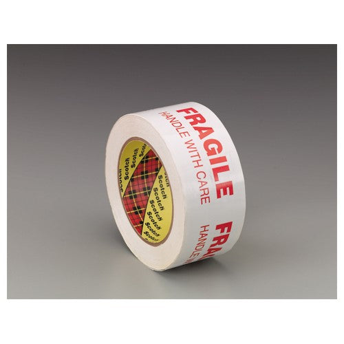 Scotch Printed Message Box Sealing Tape 3772 White 48 mm × 100 m - Caliber Tooling