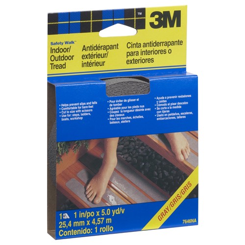 3M Safety-Walk Slip Resistant Tape 370G-R1X180 1″ × 15 ft Grey - Caliber Tooling