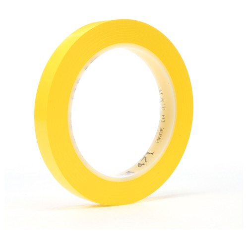 3M Vinyl Tape 471 Yellow 1/2″ × 36 yd 5.2 mil - Caliber Tooling