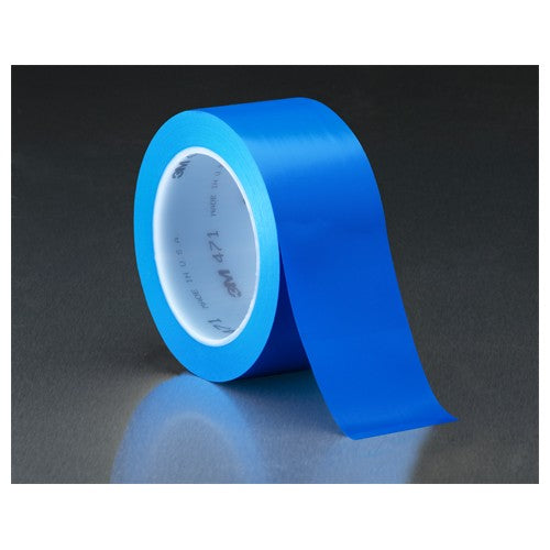 3M Vinyl Tape 471 Blue 3/8″ × 36 yd 5.2 mil 96 rolls per case Individually Wrapped Conveniently Packaged - Caliber Tooling